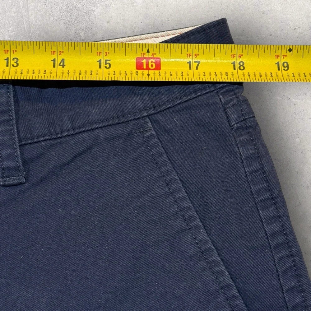 Dockers Chino Shorts Mens 36 Navy Blue Flat Front Cotton Preppy Casual